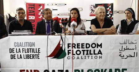 El ejército israelí aborda la Flotilla de la Libertad